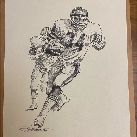 1981 Shell Oil Chicago Bears Posters Payton Page Harper Fencik Evans Baschnagel - Picture 1 of 7